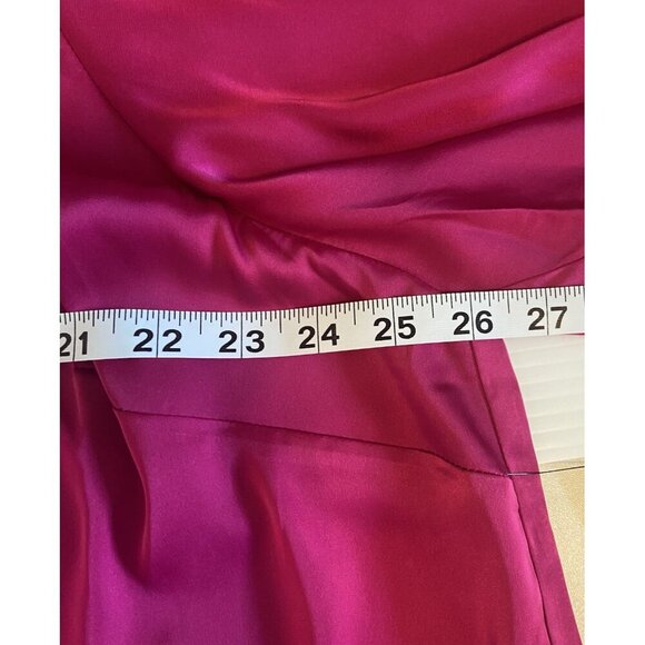 ELOQUII Women's Plus Size 22 Kimono Sleeve Top Fucshia Keyhole Satin NWT Fuschia - Picture 9 of 11